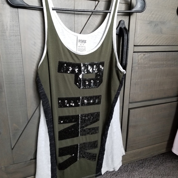 PINK Victoria's Secret Tops - WORN ONCE VS PINK sequin tank